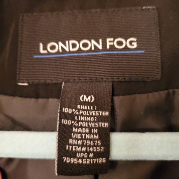 fantastic London Fog trench coat! Black, size M - Picture 2 of 4